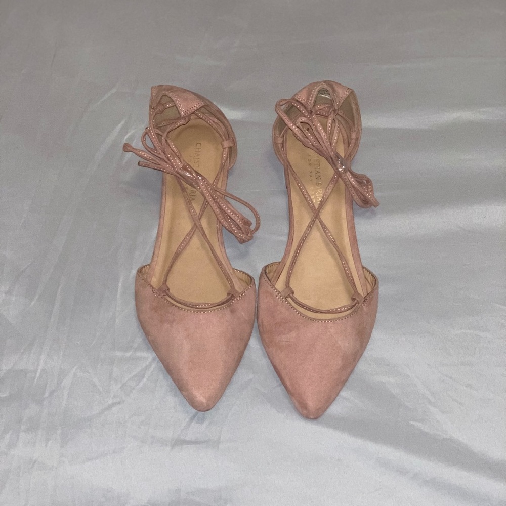 Christian siriano lace up flats.